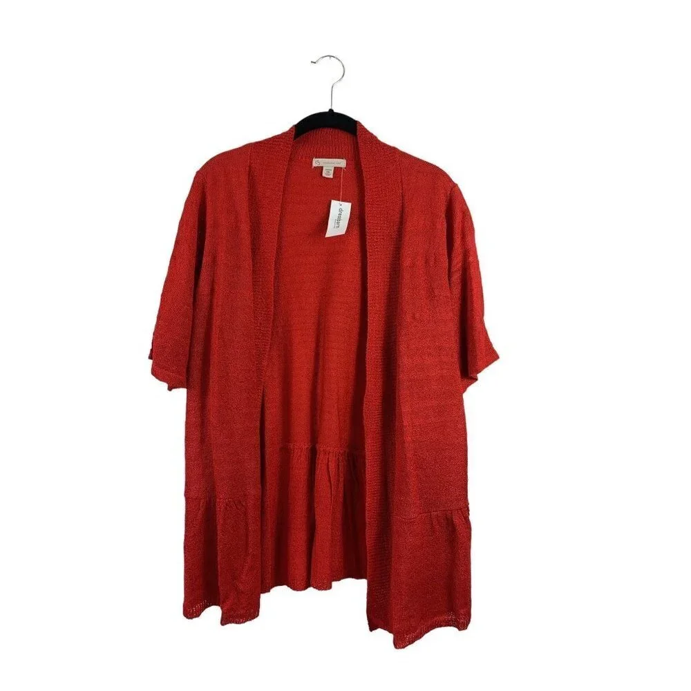Dressbarn Women's Cherry Red Cardigan